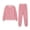 Pink, variant on Purcolt Boys and Girls Textured Pajama Sets Comfort Warm Long Sleeve Tops and Elastic Waisted Pants Winter Sleepwear Soft Lounge Set for 0-15 Years