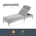 thumbnail image 6 of ACEGOSES Patio Chaise Chair, Rattan Single Lounge Water-Repellent Cushion Adjustable Suiting for Yard, Poolside and Beach, Gray, 6 of 6