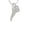 B, variant on Good Luck Italian Horn - A - Crystal Initial Sophia Necklace, 18" 1"