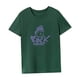 thumbnail image 4 of Camiseta de mujer Ropa deportiva de verano Camiseta con cuello redondo para uso diario Oficina Senderismo Verde, 4 of 7