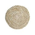 thumbnail image 1 of Gerring Home Hand-woven Corn Husk Placemat Natural Rattan Round Anti-scald Coaster Vintage Handmade Placemats, 1 of 6