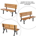 thumbnail image 6 of Gardenised Park Bench with Wooden Slats Seat and Backrest for 2 Persons Featuring Iron Frame and Legs - Perfect for Yard Patio Garden Balcony Deck Porch Playground and All Other Outdoor Spaces, 6 of 7