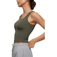 thumbnail image 3 of Softembrace Casual Tops for Women Soft Double Lined Scoop Neck Crop Sleeveless Shirts Basic Going Out Tanks, 3 of 5