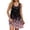 Purple, variant on Women's Square Neck Floral Print Sleeveless Dress Casual Summer Dress with Pockets and Smocked Bodice for Coffee Shop Dates,Black L