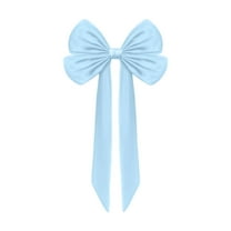Lilixerw Oversized Valentine Day Satin Bow,40.1x80.3 Inch Large Blue Wedding Bow for Christmas Tree Topper,Couple Party Bow Ornament,Indoor Outdoor Decoration