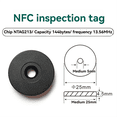 thumbnail image 4 of 5PCS 25mm RFID Checkpoints Label Tag Guard Tour Patrol System Anti-Metal NFC 213 Chip 13.56MHz 144bytes White,5 * RFID Tag,White, 4 of 8