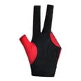 thumbnail image 4 of BAOSITY 3 Fingers Billiard Glove Elastic Glove Left Hand Lightweight Snooker Cue Glove Pool Cue Glove for Women Men Practice Training Red, 4 of 8
