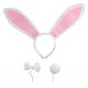 thumbnail image 1 of 3 unids/set Orejas de conejo de Pascua diademas colas pajarita conjunto para accesorios de disfraz de Pascua, 1 of 7