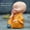 Orange, variant on Desktop Ornament God Of Wealth Mini Feng Shui Statue Couple And Small Monk Models Happy Buddha Figurines Cute Car Baby Decorations Resin
