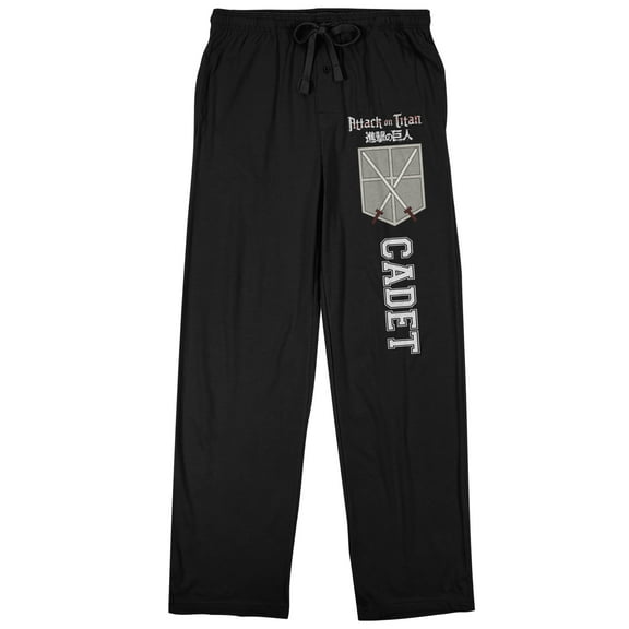 Attack on Titan Cadet Symbol Men's Black Sleep Pajama Pants