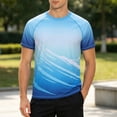 thumbnail image 3 of Mens T-Shirts Summer Lightweight Breathable Raglan Short Sleeve Crewneck Casual Printed Tee Shirt Streetwear, 3 of 5