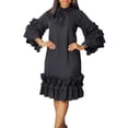 thumbnail image 5 of Casual Dresses For Womens Fashion Ruffle Hem Flare Sleeve Plus Size Maxi Dress, 5 of 8