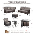 thumbnail image 5 of Bellefurn 7-Piece Outdoor Wicker Patio Furniture Set with Fire Pit Table,6-Seat Outdoor Sectional Sofa with Swivel Chairs & Ottomans,All Weather Rattan Conversation Set for Balcony, Porch, Garden, 5 of 12