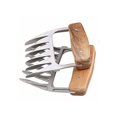 thumbnail image 1 of 2 st metall rostfritt stål köttklor köttgafflar med trähandtag grillgaffel tång kött schnitzel stekgaffel grillverktyg, 1 of 5
