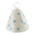 thumbnail image 1 of Sauna Sauna Hat, baños , sombrero de casa reutilizable protegiendo el cabello estampado tradicional Banya gorra de sauna para bañera spa Copos de nieve, 1 of 8