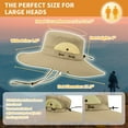 thumbnail image 3 of XXL Oversize &Wide Brim Sun Hats for Men UPF 50+ & Waterproof Fishing-Hat Boonie Bucket for Hiking Safari Beach Garden, 3 of 5