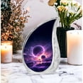 thumbnail image 4 of Purple Planet Urns For Human Ashes Adult Men - Mini Memorial Urn For Ashes Adult Women - Large Urn For Cremation - Burial Urns For Decorative - 10Inch And 3Inch, 4 of 7