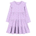 thumbnail image 4 of JDQJBZ Robe à Manches Longues pour Enfants, Imprimé de Cœurs, à Volants Superposés, Tenue d'Été Décontractée, 4 of 5