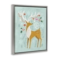 thumbnail image 3 of Stupell Industries Cottage Tis The Season Reindeer Gray Floating Frame Canvas Art, 25 x 31, by Irene Chan, 3 of 8