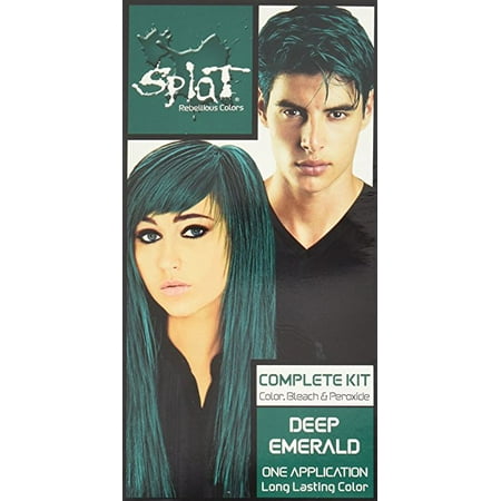 Splat Rebellious Colors Complete Hair Color Kit Emerald 1 0 Splat Rebellious Colors Complete Hair Color Kit Emerald 1 0 Lication Pack Of 3