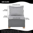 thumbnail image 3 of 4 Piece Patio Cushion Covers, Stretch Outdoor Couch Cushion Slipcovers Replacement for Seat & Backrest, Washable Furniture Protector with Elastic Bottom for Wicker Patio Furniture, Botanical Green, 3 of 9