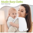 thumbnail image 2 of Muslin Burp Cloths - Burp Clothes For Baby Girl/boy, Organic Baby Clothes Burping Cloths For Babies - 6 Layers Absorbance, Baby Burp Cloth (4 Pack (10, 2 of 5
