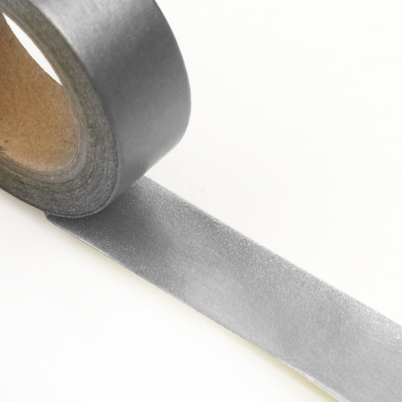 9/16" X 10 Yards Silver Matte Metallic Color Washi Tape by Paper Mart