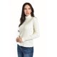 thumbnail image 2 of Suéter Acanalado Cuello Tortuga Roman Fashion Juvenil Beige 3526, 2 of 5