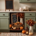 thumbnail image 6 of Fall Dishwasher Magnet Cover 23.03x25.59 In Happy Fall Yall Dishwasher Cover for Washers Fridge Panel,Thanksgiving Magnetic Covers for Kitchen,Fall Leaves Kitchen Decor(Black), 6 of 6