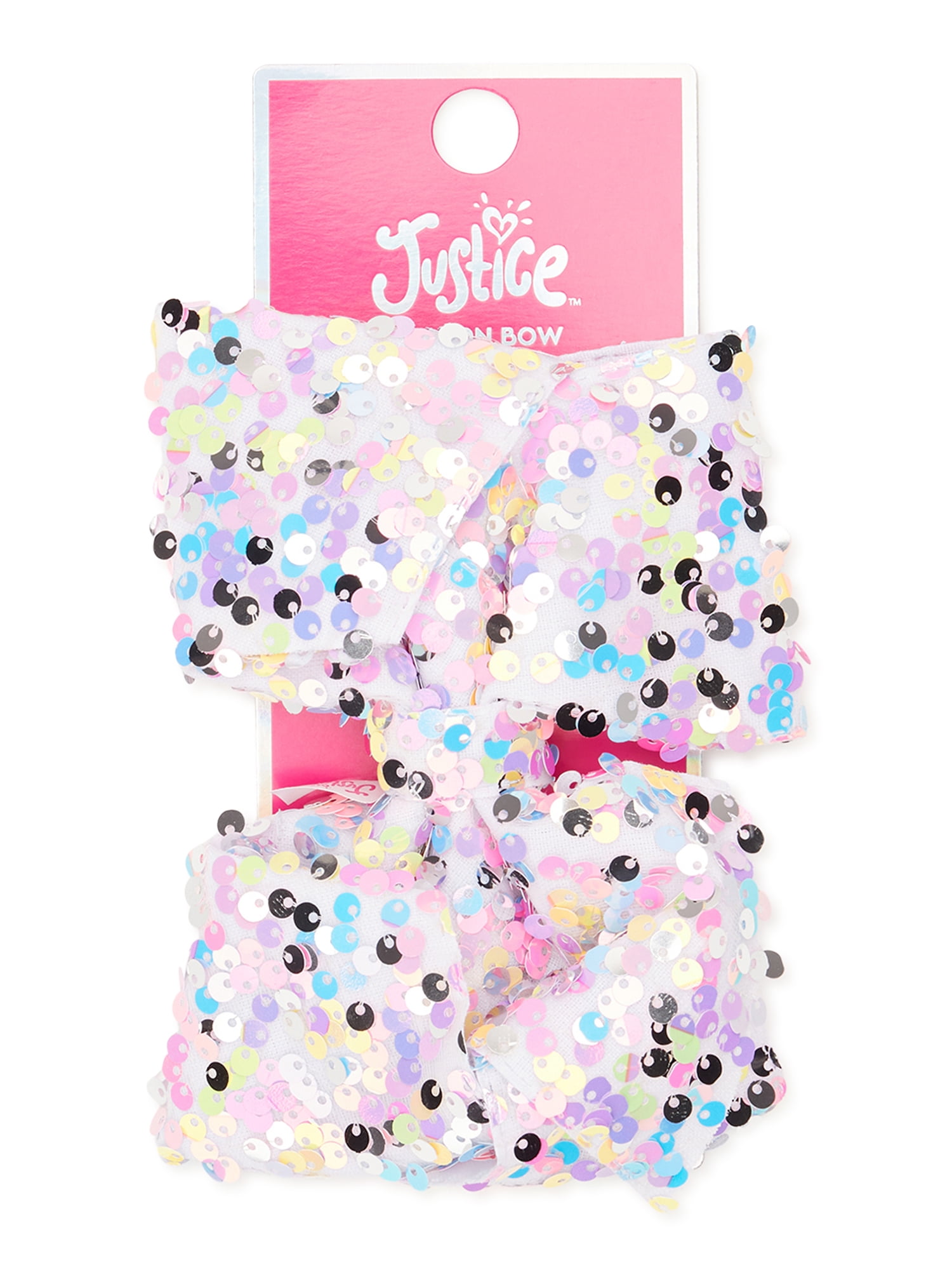Justice Jumbo Sequin Bow Salon Clip, 1-Piece