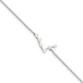 thumbnail image 3 of Sterling Silver Rhodium-plated 6 2-3mm FWC Pearl Pisces with 1in Extender Bracelet, 3 of 5