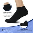 thumbnail image 2 of SERISIMPLE Bamboo Men Ankle Athletic Comfort Cool Soft Low-Cut Socks (Black, Large), 2 of 6