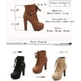 thumbnail image 6 of Women's Chunky Heel Ankle Boots | Lace-Up Winter Boots for Winter Style and Comfort, 6 of 7