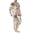 thumbnail image 2 of Fotbe Autumn Garden Pijama de Hombre con Estampado de Manga Larga, Conjunto de 2 Piezas, Ropa de Dormir Suave y Cómoda con Bolsillos-Medium, 2 of 7