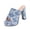 Light Blue Slippers for Women, variant on hopeusnice Slippers for Women Peep-toe Sandals Breathable Non-slip Soft Women's Slippers cloth Materials Summer and Fall Shoes Square High heel Trendy Round toe Dress Shoes Blue 36