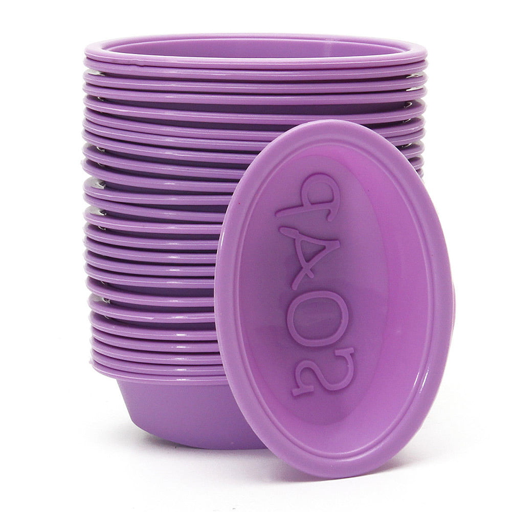 25Pcs Silicone Purple Oval Soap Molds Baking Cupcake Liners Handmade Soap Mould 
