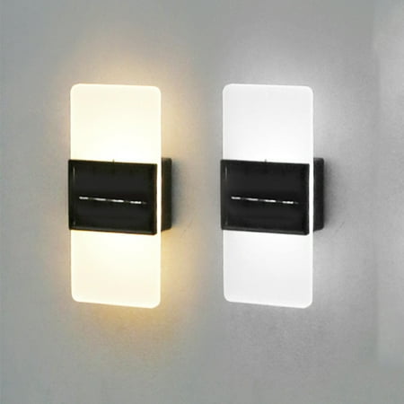 

Solar LED Wall Light Solar Wall Lamp IP65 Waterproof Acrylic Garden Landscape Lamp Up and Down Luminous Wall Decoration Courtyard Lamp Safety Stair Light for Outdoor Garden Backyard