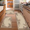 thumbnail image 2 of Floral Kitchen Rugs Sets of 3, Non Slip Kitchen Rugs and Mats Washable Farmhouse Kitchen Rugs Floral Kitchen Floor Mat Carpet Runner Rugs for Hallway Laundry Room, 2 of 12