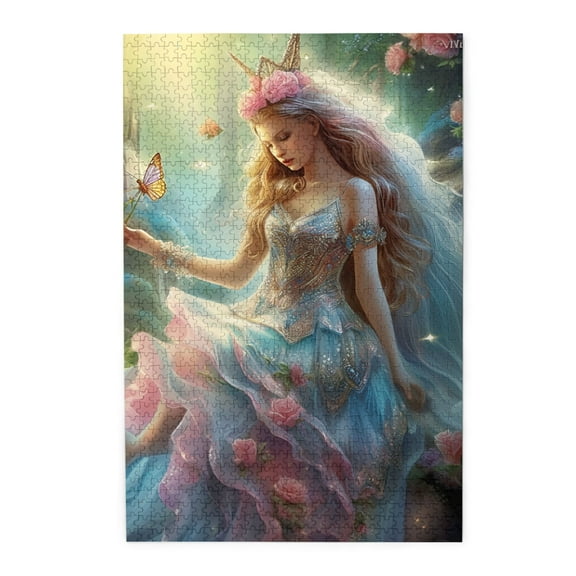 1000 PCS Beautiful Jungle Fairy 1000 Piece Vibrant Jigsaw Puzzle,Relax Yourself,Enjoy The Puzzle Solving Process,Puzzles Suitable For Entertaining With Family During Holidays,Charm Wooden Puzzle