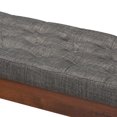thumbnail image 4 of Skyline Decor Grey Fabric Upholstered Wood Dining Bench, 4 of 8