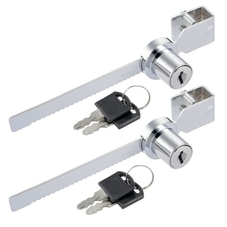 2pcs 141mm Zinc Alloy Chrome Finish Ratchet Showcase Cabinet Lock