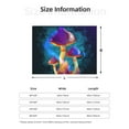 thumbnail image 5 of Rateoe Magic Mushrooms ,Fireflies Pattern Flannel Throw Blanket, Ultra-soft Blanket for Bed, Couch, Car, Hypoallergenic Anti-pilling blanket-80"x60"(Horizontal), 5 of 6