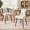 Gray, variant on Daluvenix Rattan Dining Chairs Set of 4 Accent Chairs with Rattan Backrest & Teddy Fleece Fabric Cushion Black
