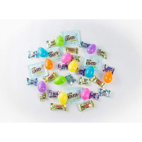 Candy Filled Easter Eggs Surprise All Chocolate Favorites Mars MM Candy Various Sizes for Easter Egg Hunts 25 Pack Variety