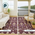 thumbnail image 4 of Addison Rugs Chantille Indoor/Outdoor Traditional Global Eggplant Machine Washable Rectangle Rug, 9' x 12', 4 of 8
