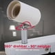 thumbnail image 4 of Plafonnier/applique murale, spot bar design rtro, 2 spots orientables & pivotants, luminaire plafond vintage blanc, douilles E27, 60 Watt max, ampoule, 4 of 5