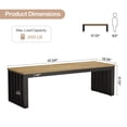 thumbnail image 5 of Finmind Industrial Dining Bench,  47 inch Indoor Bench for Dining Room, Kitchen, Bedroom, Entryway, Brown & Black, 5 of 9