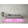 thumbnail image 3 of Ahgly Company Indoor Round Medallion Pink Traditional Area Rugs, 4' Round, 3 of 4