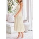 thumbnail image 5 of Vestido PRETTYGARDEN para mujer, a media pierna, para verano, color albaricoque, talla XXL, 5 of 9