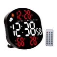 thumbnail image 3 of Reloj de pared digital con alarma y temporizador, multifuncional, decorativo, moderno, con controlador, para escritorio, oficina, mesita de noche, Rojo, 3 of 8